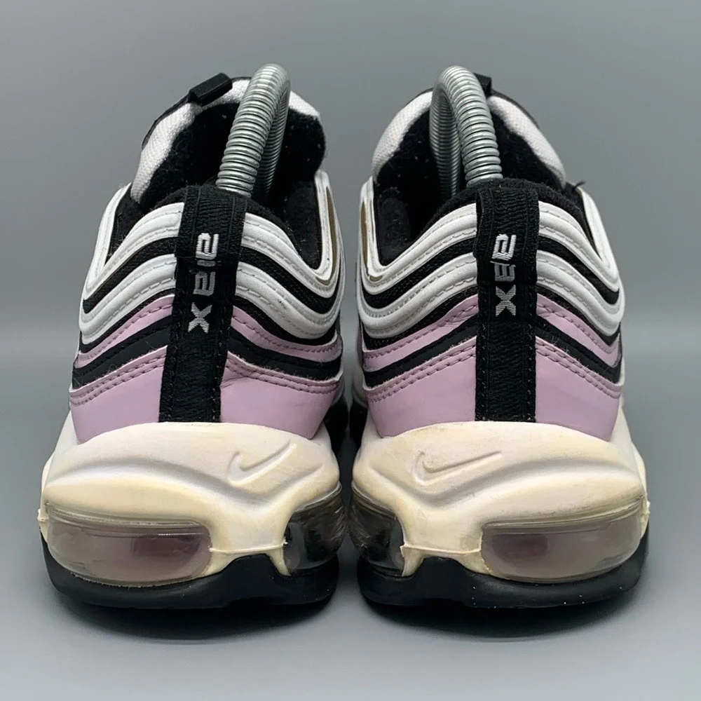 Nike Air Max 97 Pink White Black Running Shoes 921522-500 Mens 7Y Women's Sz 8.5